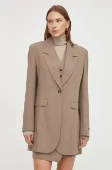 Herskind sacou culoarea verde, un singur rand de nasturi, neted imagine