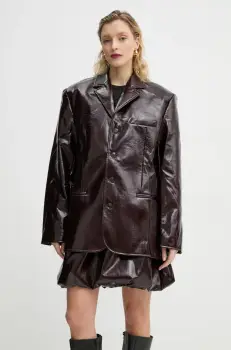 Herskind sacou Maison culoarea bordo, un singur rand de nasturi, uni, 5315149 imagine