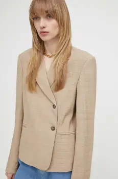 Herskind sacou Pli culoarea bej, un singur rand de nasturi, neted, 5123110 imagine