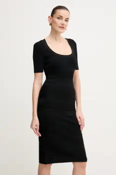 Herve Leger rochie Marianne culoarea negru, mini, mulata, MSB8518700 imagine