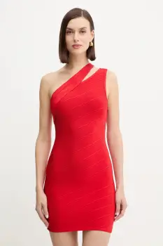 Herve Leger rochie Molly culoarea rosu, mini, mulata, HLT8539377 imagine