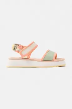 Hoff sandale DEYA femei, culoarea bej, cu platforma, 12439003 imagine