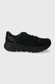 Hoka One One pantofi de piele intoarsa Us Clifton L culoarea albastru marin imagine