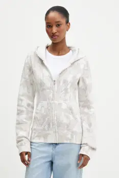 Hollister Co. bluza culoarea bej, cu gluga, cu model, KI352-5243-108 imagine