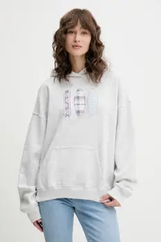 Hollister Co. bluza culoarea gri, cu gluga, melanj, KI352-5136 imagine