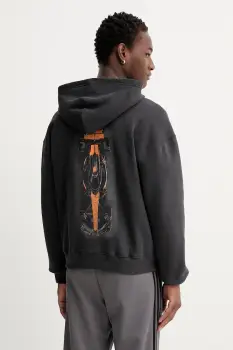 Hollister Co. bluza culoarea gri, cu gluga, uni, KI322-5159 imagine