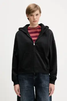 Hollister Co. bluza culoarea negru, cu gluga, uni, KI352-5171-900 imagine