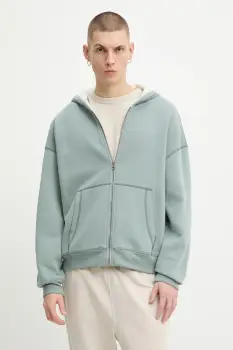 Hollister Co. bluza culoarea verde, cu gluga, neted, KI322-5279-300 imagine