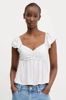 Hollister Co. bluza femei, culoarea alb, in dungi, KI340-5050 imagine