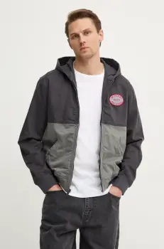 Hollister Co. geaca barbati, culoarea gri, de tranzitie, KI332-4146 imagine