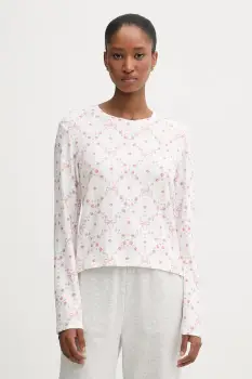 Hollister Co. longsleeve de pijama culoarea alb, KI346-5132-108 imagine