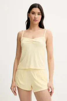 Hollister Co. maiou de pijama culoarea galben, KI346-5034 imagine