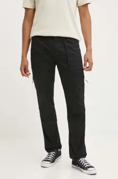 Hollister Co. pantaloni barbati, culoarea negru, drept imagine
