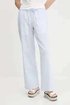 Hollister Co. pantaloni de bumbac drept, high waist, KI356-5063 imagine