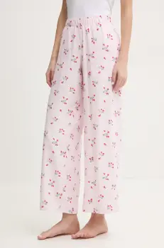 Hollister Co. pantaloni de pijama femei, culoarea roz, KI346-5037 imagine