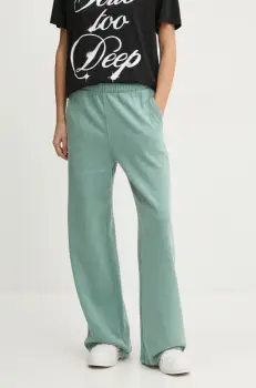 Hollister Co. pantaloni de trening culoarea verde, melanj, KI347-4151 imagine