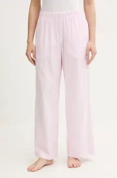 Hollister Co. pantaloni pijama bumbac culoarea roz, KI346-5011 imagine