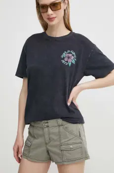 Hollister Co. pantaloni scurti femei, culoarea verde, neted, high waist, KI349-4193-331 imagine