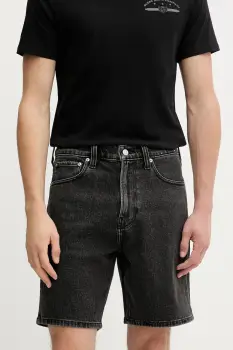 Hollister Co. pantaloni scurti jeans culoarea negru, KI328-5115 imagine