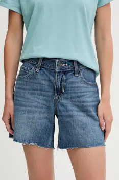 Hollister Co. pantaloni scurti uni, high waist, KI349-5169 imagine