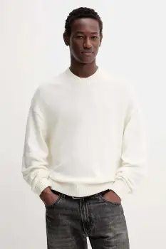 Hollister Co. pulover culoarea bej, KI320-5058 imagine