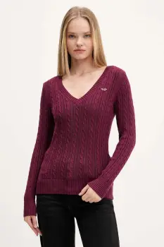 Hollister Co. pulover culoarea bordo, KI350-5138 imagine