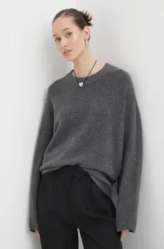 Hollister Co. pulover din amestec de lana culoarea gri imagine