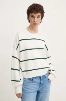 Hollister Co. pulover femei, culoarea alb, KI350-4173 imagine