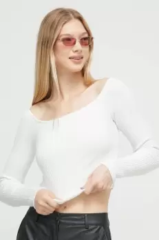 Hollister Co. pulover femei, culoarea alb, light imagine