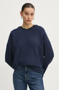 Hollister Co. pulover femei, culoarea albastru marin, KI350-4274 imagine