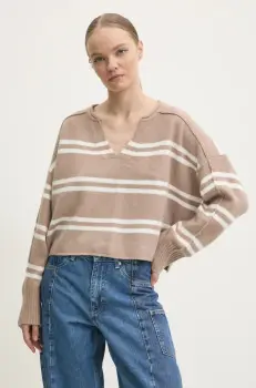 Hollister Co. pulover femei, culoarea maro, KI350-4181 imagine