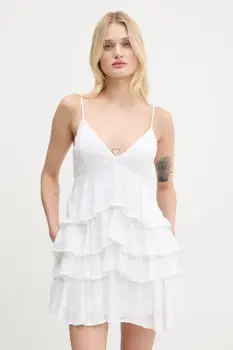 Hollister Co. rochie culoarea alb, mini, evazati, KI359-5362 imagine