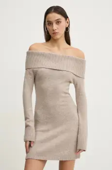 Hollister Co. rochie culoarea bej, mini, mulata, KI359-4292 imagine