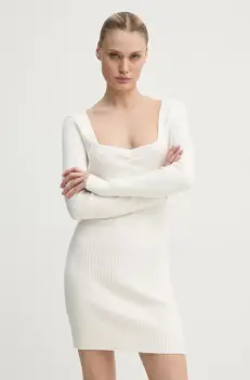 Hollister Co. rochie culoarea bej, mini, mulata, KI359-4333 imagine