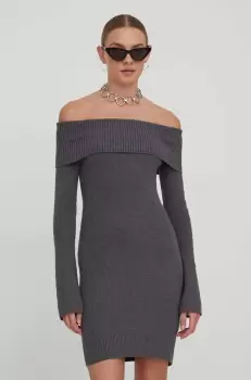 Hollister Co. rochie culoarea gri, mini, mulata imagine