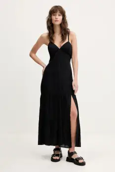 Hollister Co. rochie culoarea negru, midi, evazati, KI359-5037 imagine