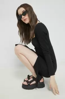 Hollister Co. rochie culoarea negru, mini, evazati imagine