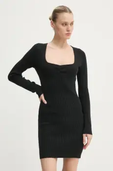 Hollister Co. rochie culoarea negru, mini, mulata, KI359-4333 imagine