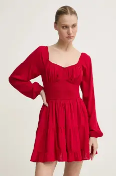 Hollister Co. rochie culoarea rosu, mini, evazati, KI359-4273 imagine