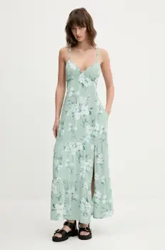 Hollister Co. rochie culoarea verde, maxi, evazati, KI359-5165 imagine