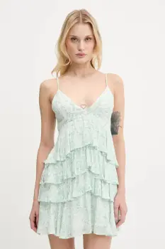 Hollister Co. rochie culoarea verde, mini, evazati, KI359-5152 imagine