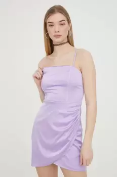 Hollister Co. rochie culoarea violet, mini, mulata imagine