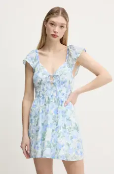 Hollister Co. rochie din bumbac mini, evazati, KI359-5032 imagine