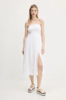 Hollister Co. rochie din in culoarea alb, midi, evazati, KI359-1209 imagine