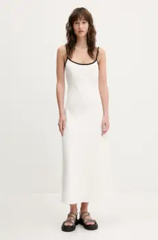 Hollister Co. rochie din in culoarea bej, maxi, drept, KI359-5049 imagine