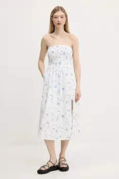 Hollister Co. rochie din in culoarea bej, midi, drept, KI359-1209 imagine