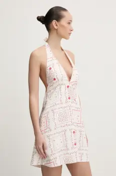 Hollister Co. rochie din in culoarea bej, mini, evazati, KI359-5067 imagine