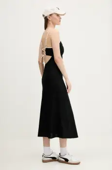 Hollister Co. rochie din in culoarea negru, midi, evazati, KI359-5049 imagine