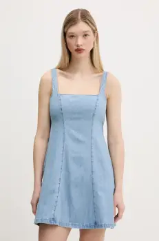 Hollister Co. rochie jeans mini, evazati, KI359-5033 imagine