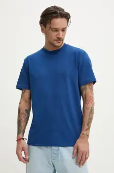 Hollister Co. tricou barbati, culoarea albastru marin, neted, KI324-5136 imagine